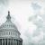 Textured image of the United States Capitol dome on a cloudy day