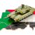 Battle tank on Sudanese map, 3D rendering isolated on white background